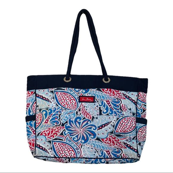 Vera Bradley Handbags - Vera Bradley Seaside Port Beach Resortwear Retired Large Tote Bag